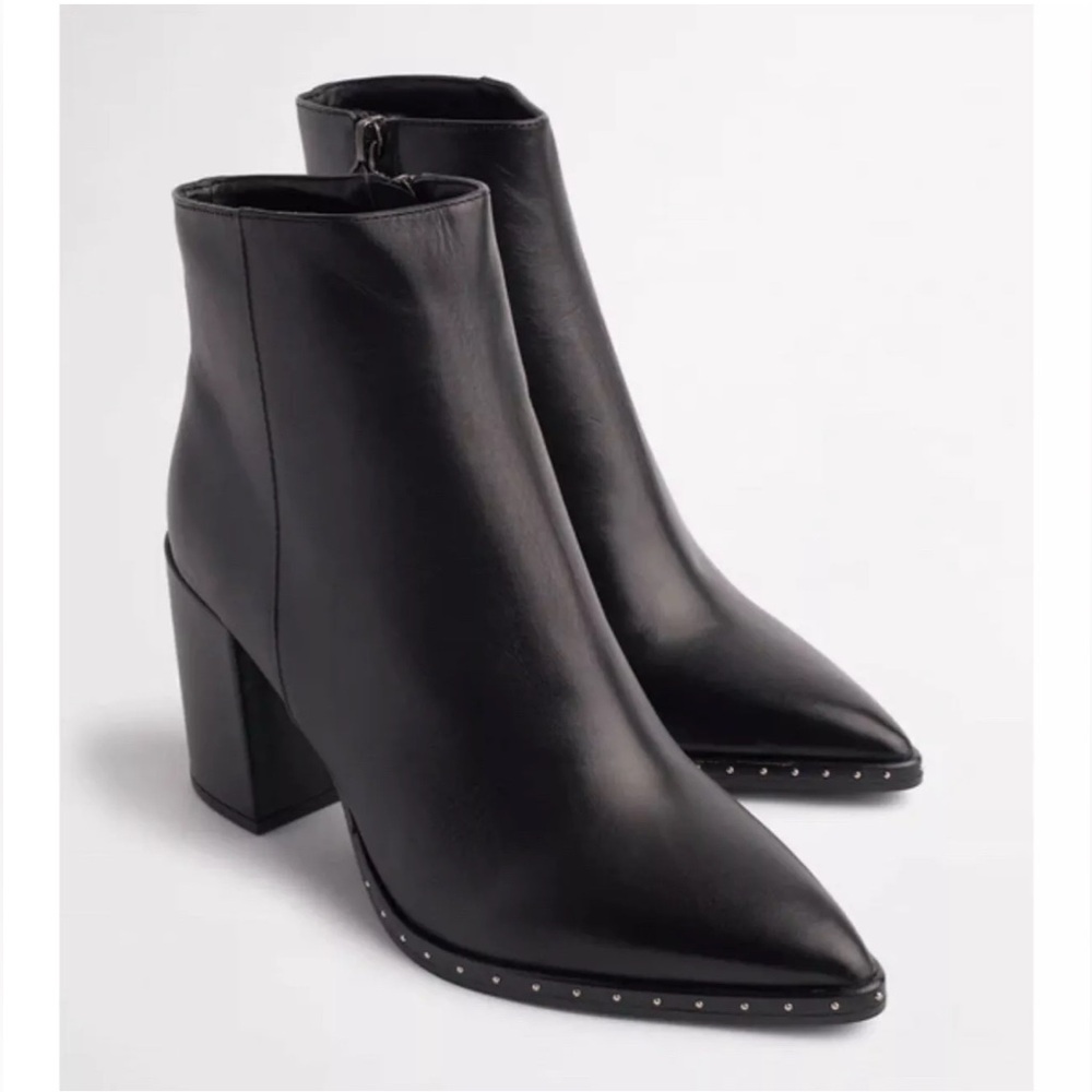 Tony Bianco Black Ankle Boots with Studded Detail